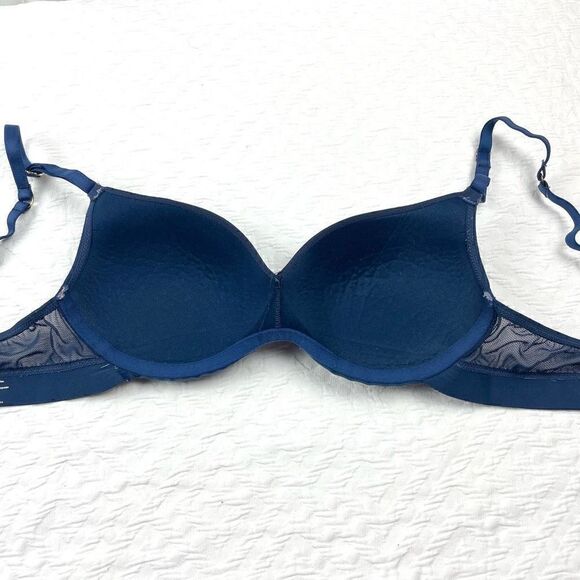 BUY 1 GET 1 FREE Secret Treasures 34B dark navy blue demi comfortable every day - Picture 6 of 9